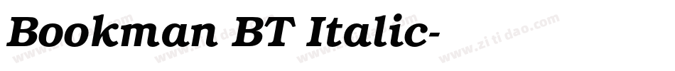 Bookman BT Italic字体转换
